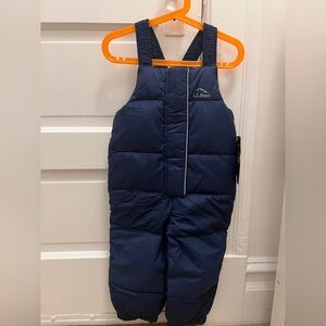 12-18M L.L. Bean Navy Kids Insulated Snow Bib - NWT!